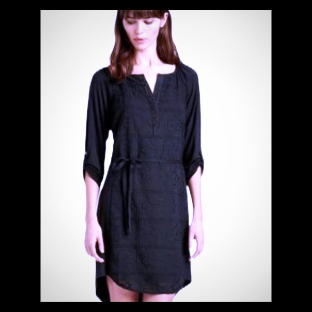 Lucky Brand Embroidered Shirt Dress